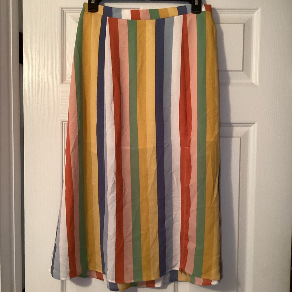June & Hudson Size M Multi Color Muted Rainbow St… - image 5